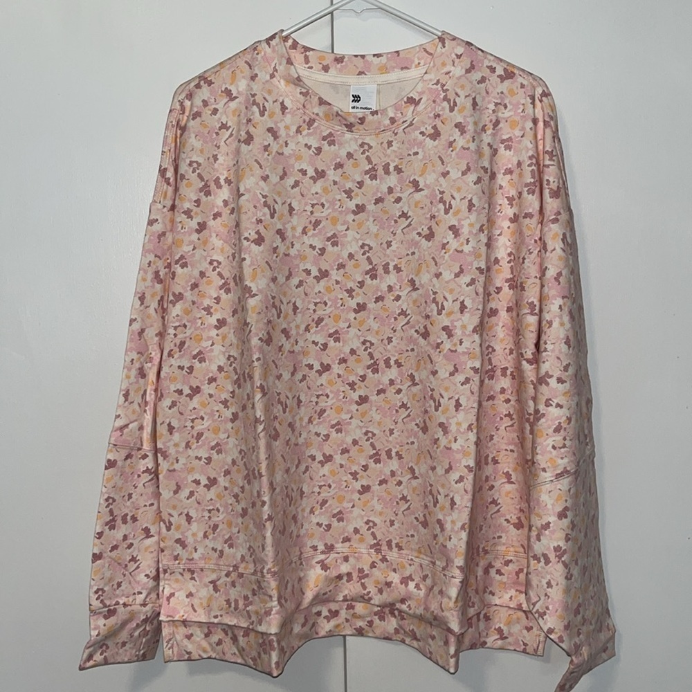 All In Motion FRENCH TERRY SWEATSHIRT Women’s 1X 18 Digital Floral Print